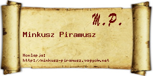Minkusz Piramusz névjegykártya